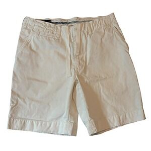 Polo Ralph Lauren Shorts Mens 36 Classic Fit 10" Flat Front Chino Cotton White